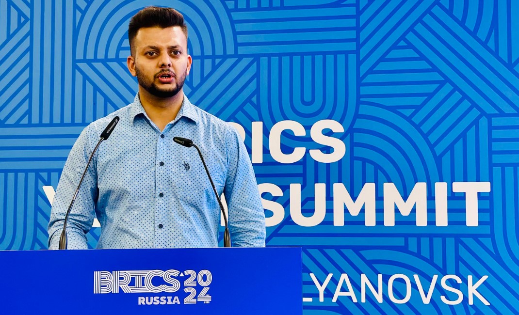 Adv Abheet Sangotra from Jammu Kashmir Represents India at BRICS Youth Summit 2024 in Ulyanovsk, Russia