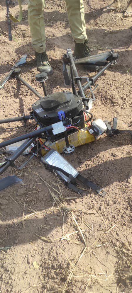 7 Magnetic Bombs and Grenades recovered from Pakistani drone shot by Security forces in Kathua 