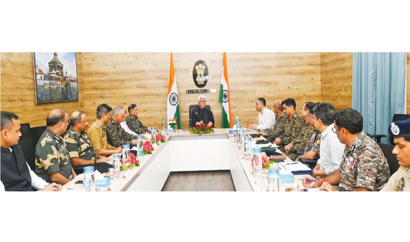 Lieutenant Governor chairs a high-level review meeting on security scenario in Jammu Division