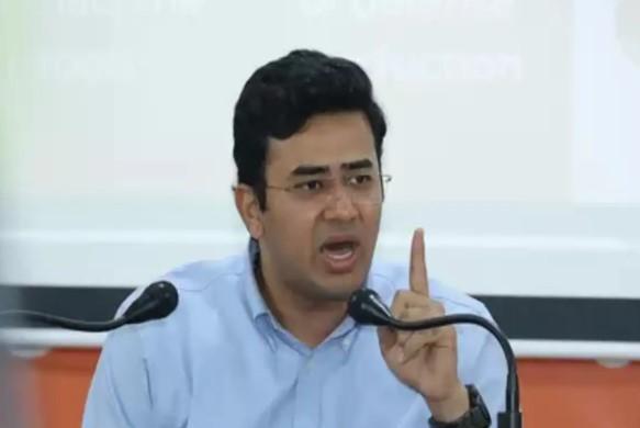 BJP MP Tejasvi Surya detained for demonstration demanding affordable transport