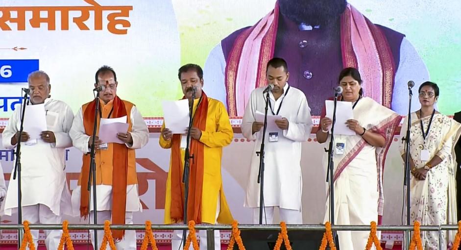 Bihar Cabinet expansion: 32 ministers from JDU, BJP sworn in as Nitish's son Nishant makes debut