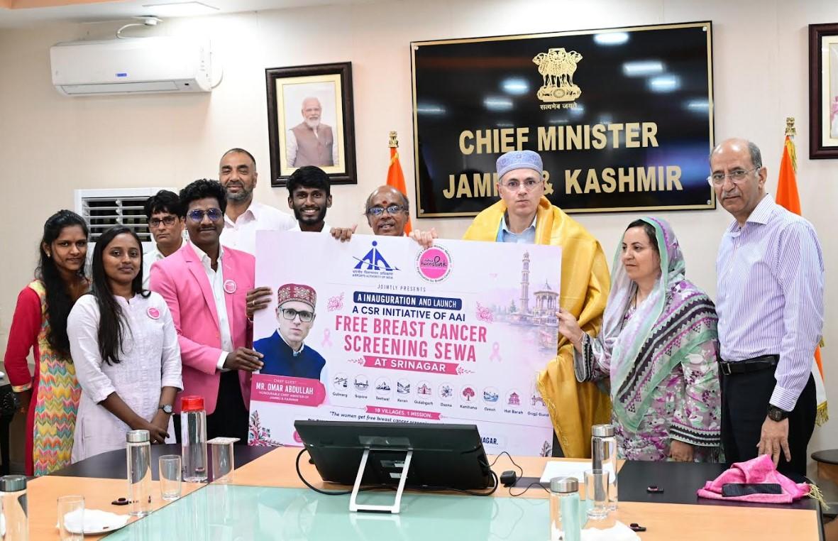 Chief Minister Omar Abdullah inaugurates Free Breast Cancer Screening Seva in Srinagar