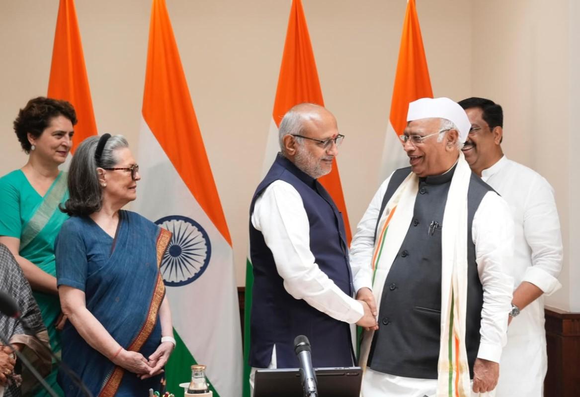 Mallikarjun Kharge takes oath as Rajya Sabha member after re-election