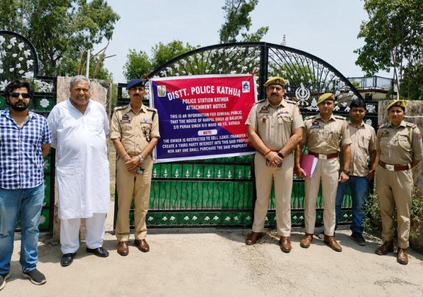 J&K Police attaches drug peddler’s properties worth Rs 7 crore in Kathua