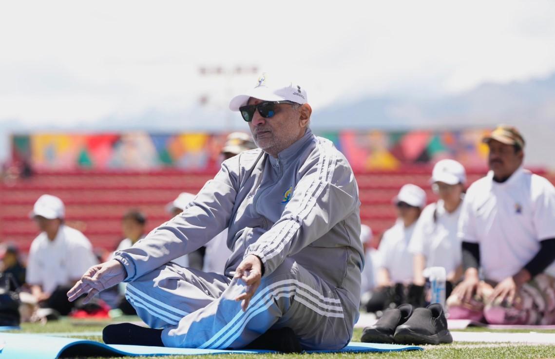 Vice President Radhakrishnan calls for making yoga a way of life during Yoga Day celebrations in Leh