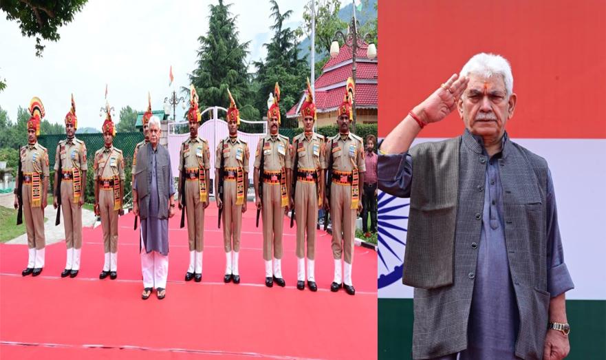Lieutenant Governor hoists the National Flag at Lok Bhavan on the occasion of 80th Independence Day
