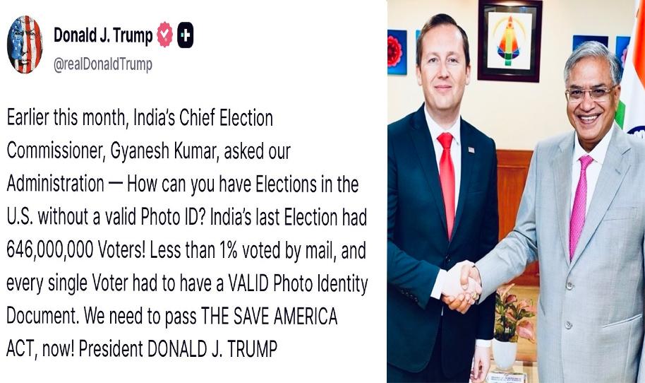 Trump lauds India's election system, CEC Gyanesh Kumar in push for mandatory US voter ID