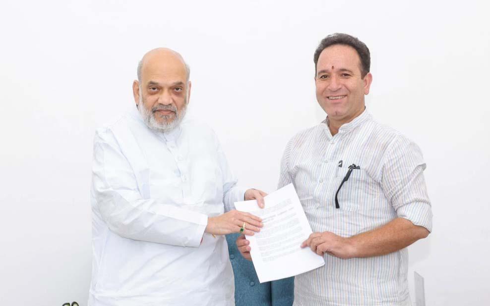 Sunil Sharma meets Union Home Minister Amit Shah ; Discusses Security, Development and Political Situation in J&K