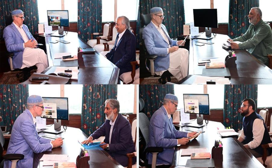 CM Omar Abdullah meets legislators, Vice Chancellors and other delegations at Civil Secretariat