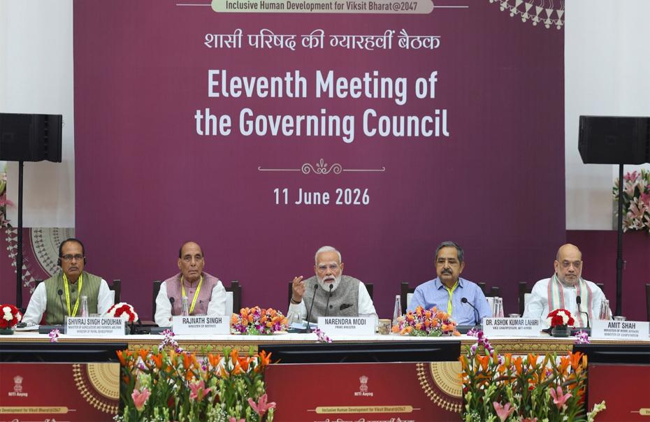 ‘India moving forward on growth trajectory amid global uncertainty’—Modi at NITI Aayog meet