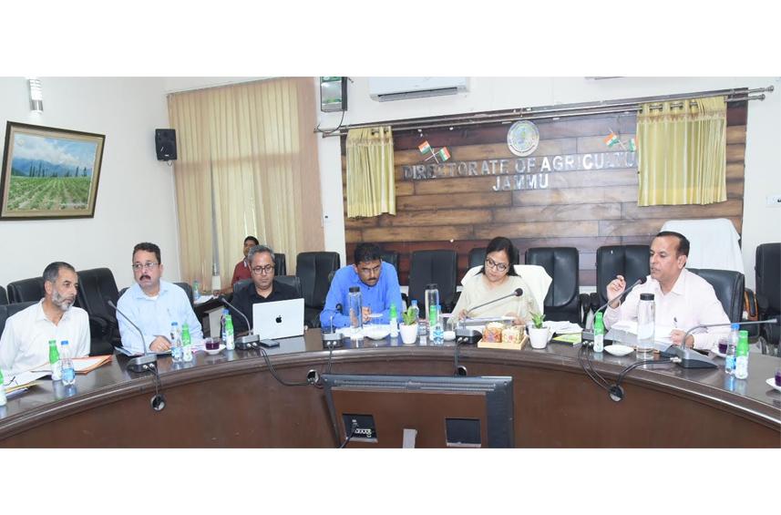 Nitu Gupta reviews implementation of agriculture, allied sector schemes in Jammu Division