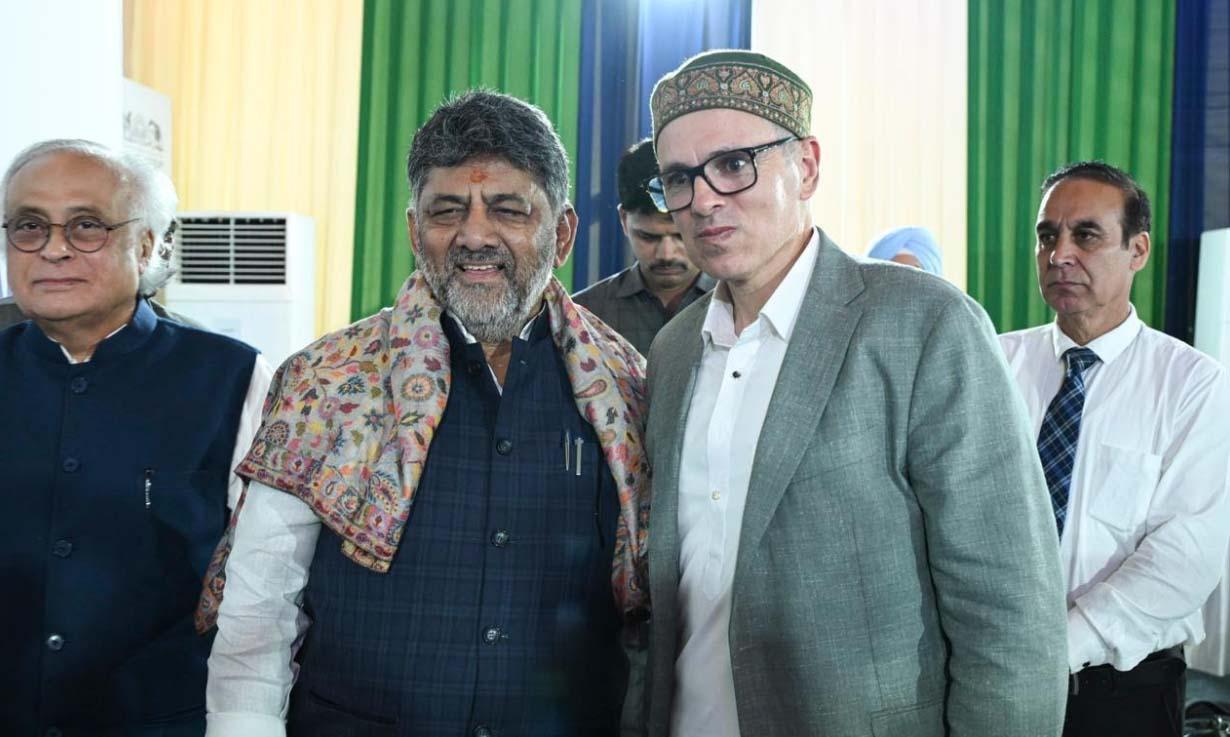 Omar Abdullah meets Karnataka CM DK Shivakumar in Bengaluru, congratulates him on assuming office