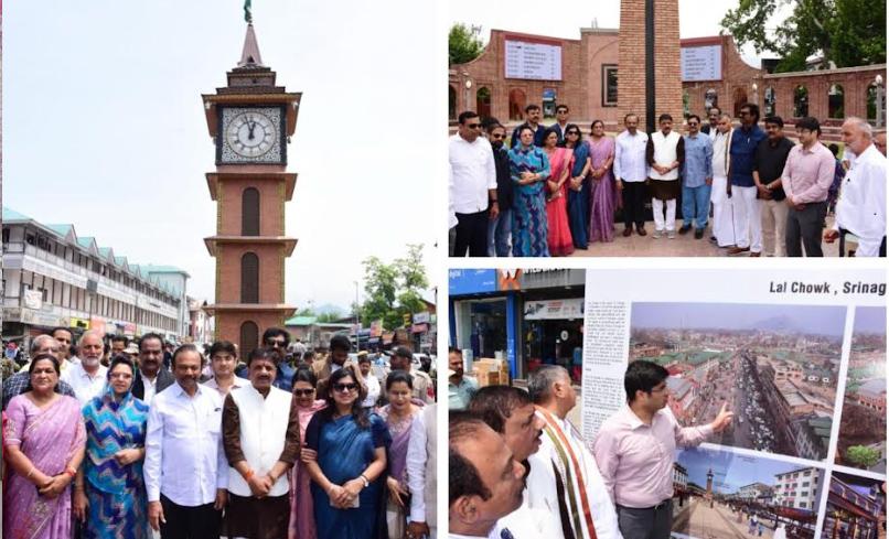 Parliamentary panel inspects riverfront, Lal Chowk smart city Projects in Srinagar